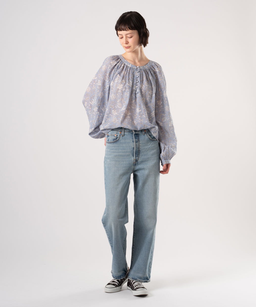 EMERIE ロングスリーブ ブラウス