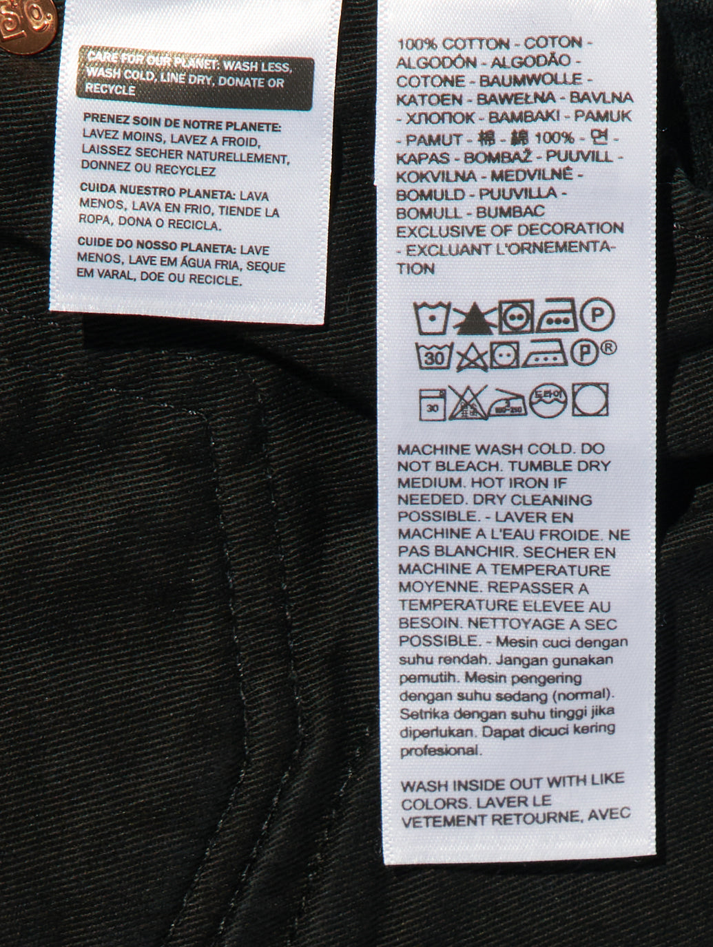 BLUETAB™ MARKER ルーズジーンズ ブラック