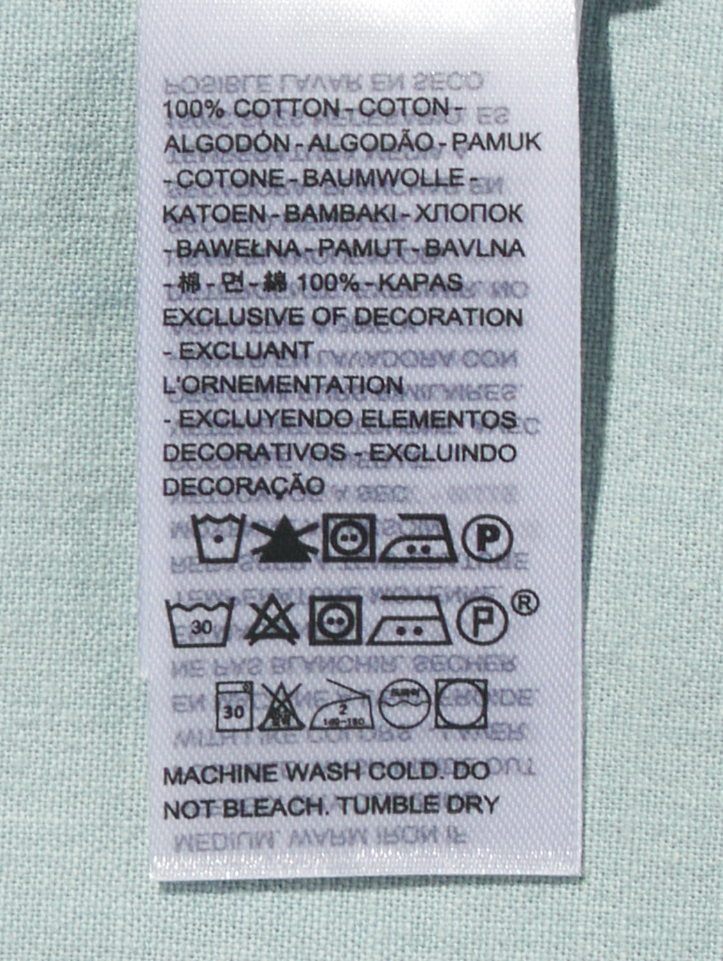 ヨーク柄 ブラウス ミディアムインディゴ