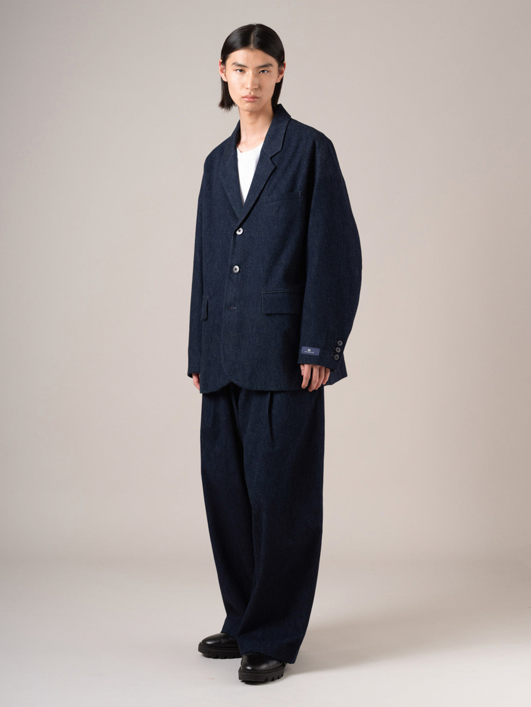 BLUETAB™ プリーツトラウザー ジーンズ ダークインディゴ