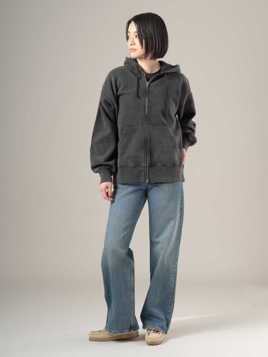 ROSÉ(ロゼ)着用 ヴィンテージ リラックスド フルジップ フーディー