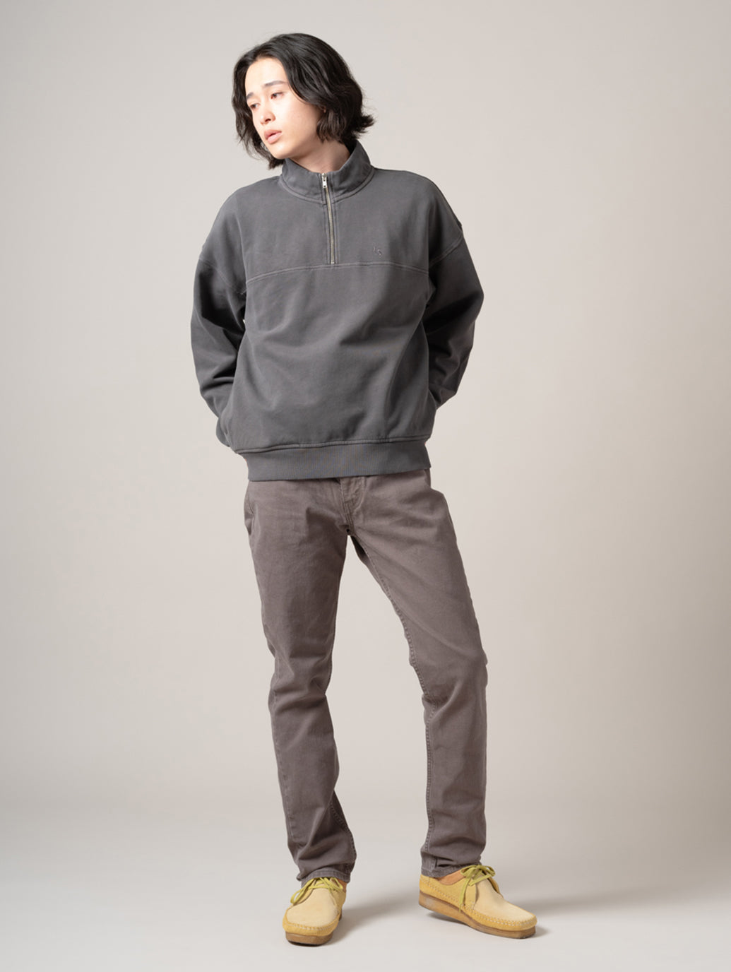 MARINA クォータージップ スウェットシャツ