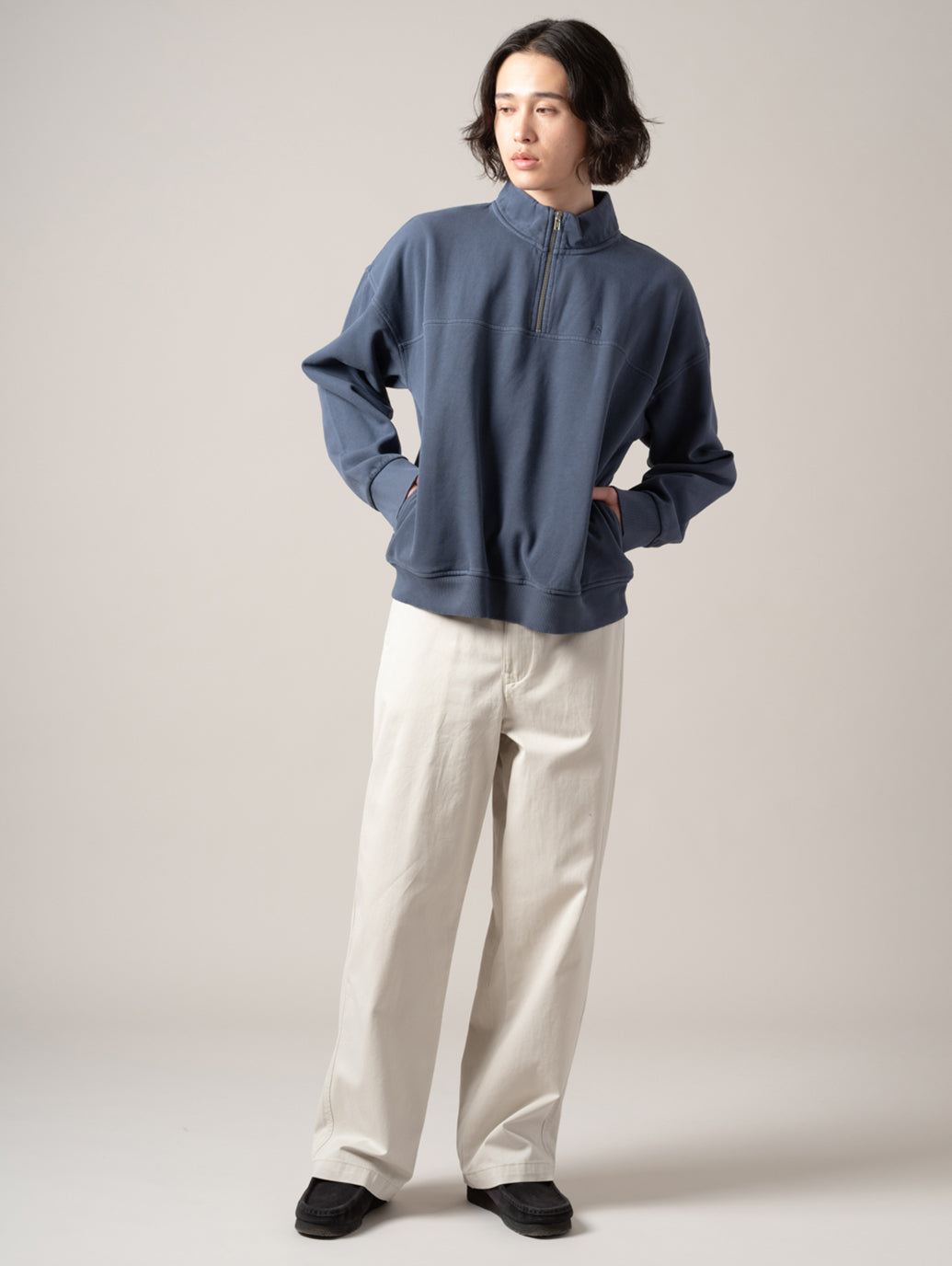 MARINA クォータージップ スウェットシャツ