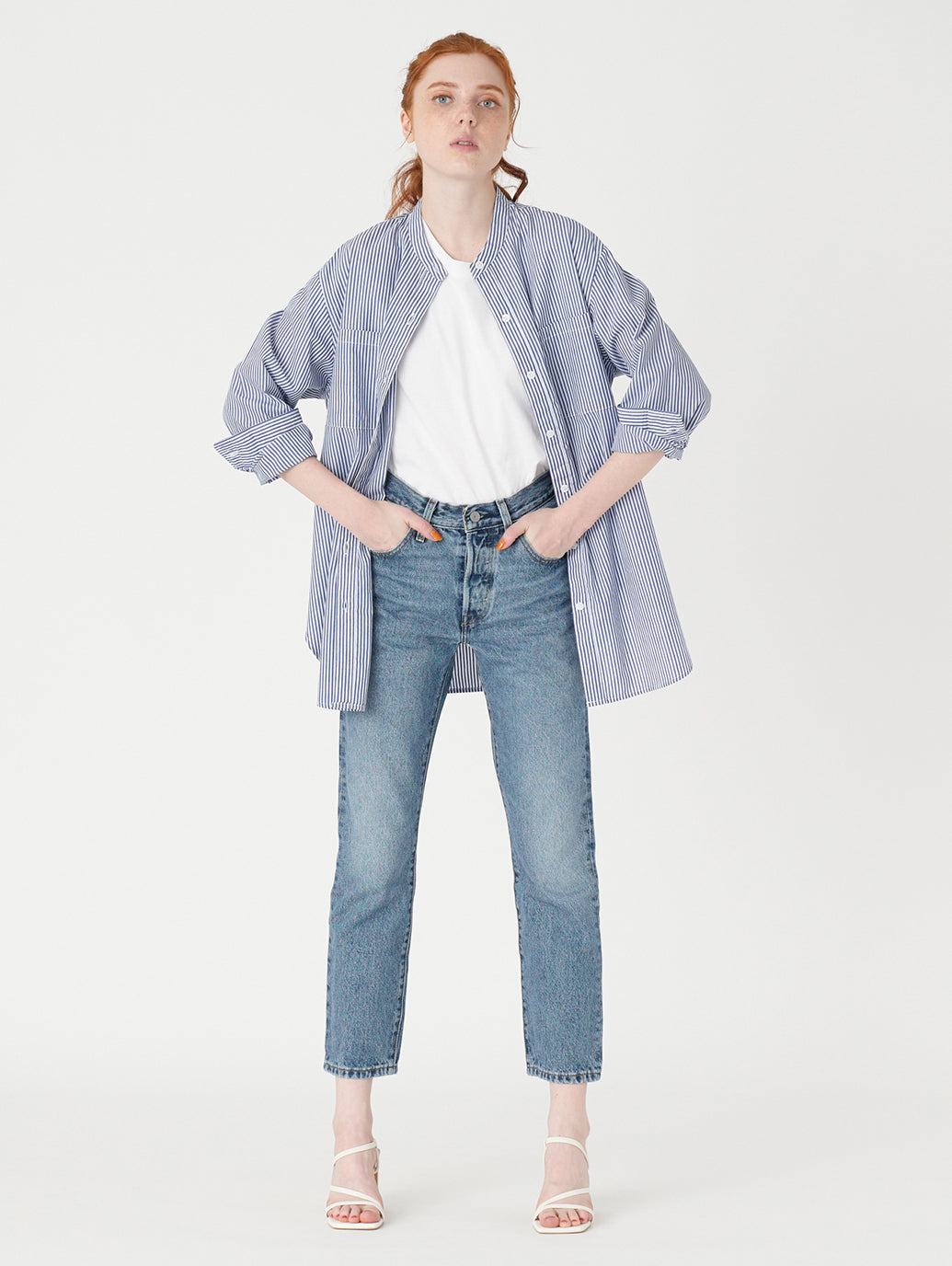 501® CROP ミディアムインディゴ WORN IN