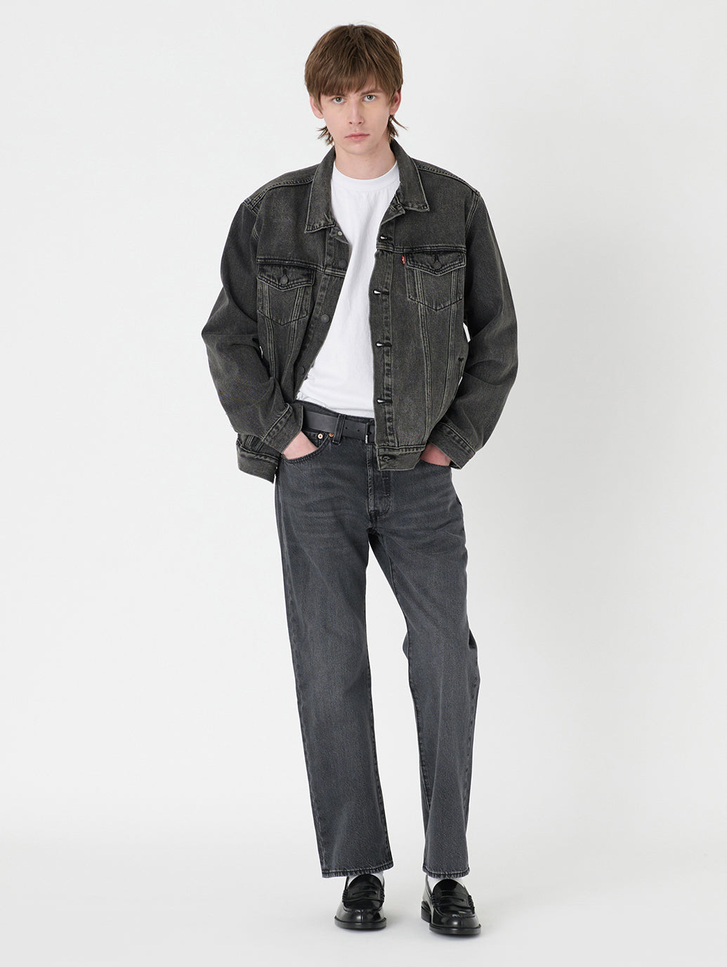 トラッカージャケット ブラック ROUND MIDNIGHT