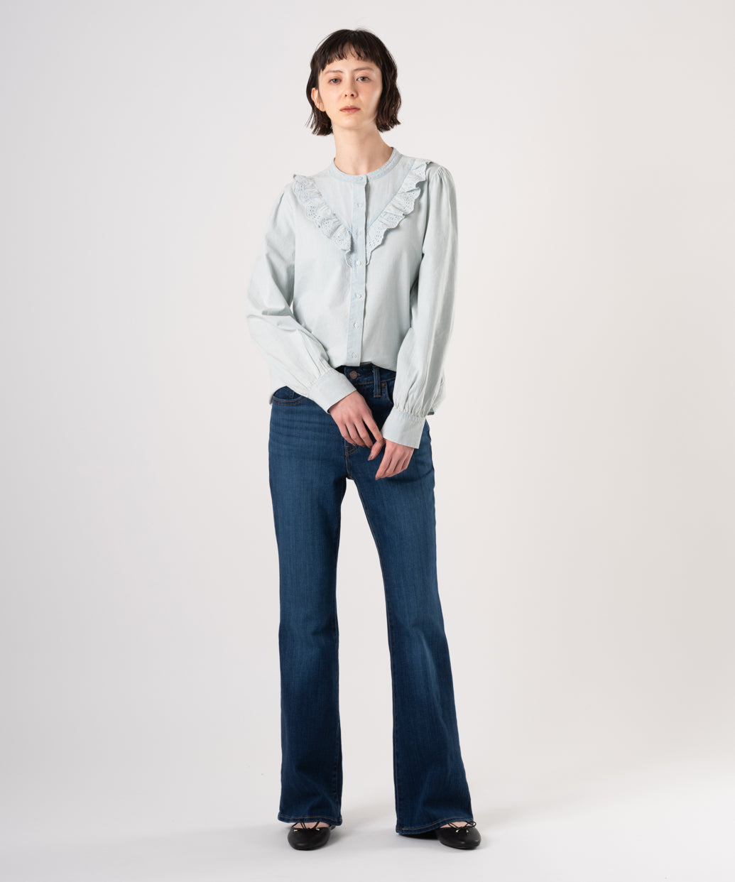 726 ハイライズフレア ジーンズ ダークインディゴ