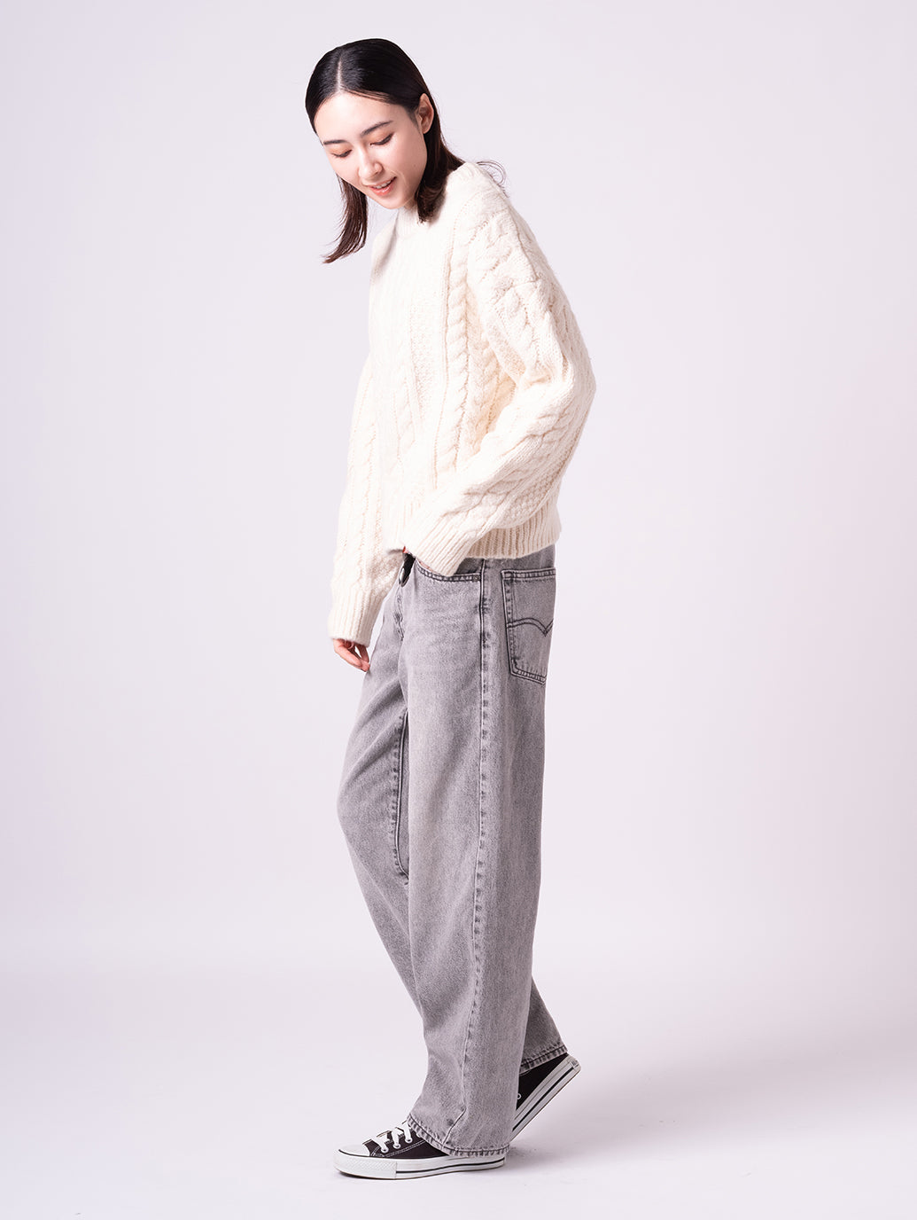 BAGGY DAD ジーンズ グレー