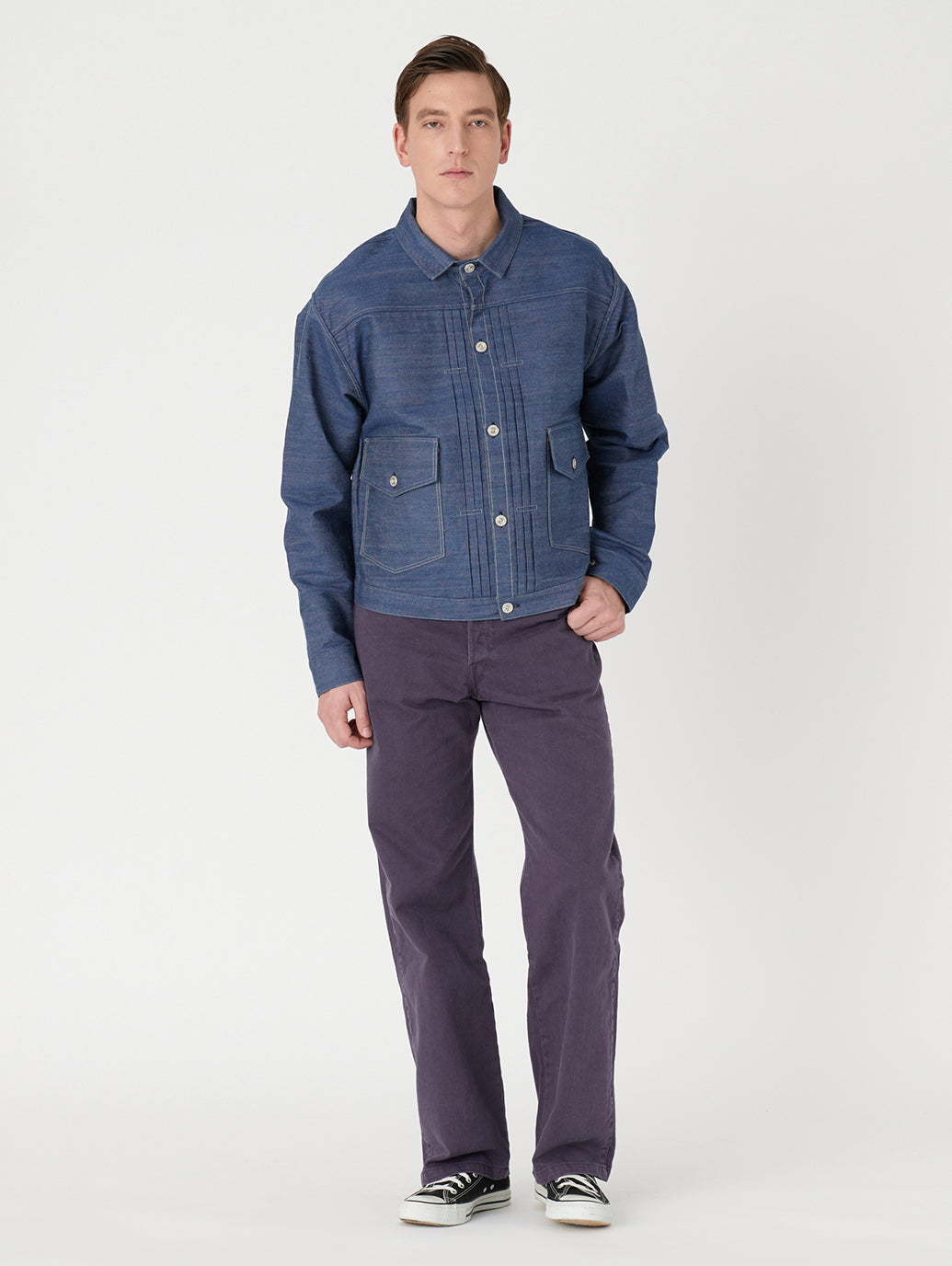 LEVI'S® VINTAGE CLOTHING 1879 プリーツブラウス ORGANIC リジッド