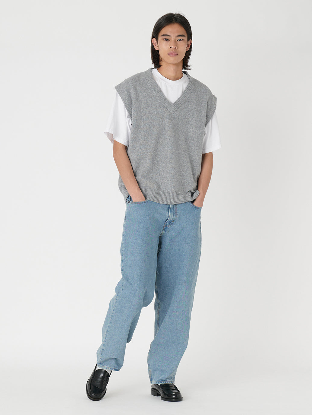 ルーズベスト グレー MID TONE