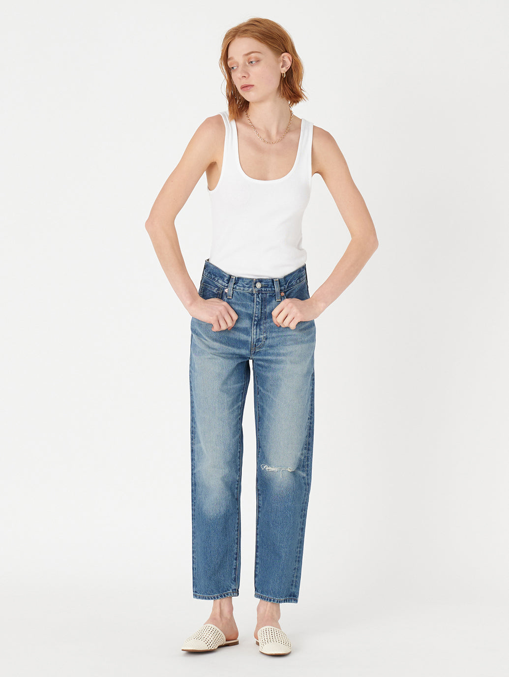 MADE IN JAPAN カラムジーンズ ミディアムインディゴ MONSHO