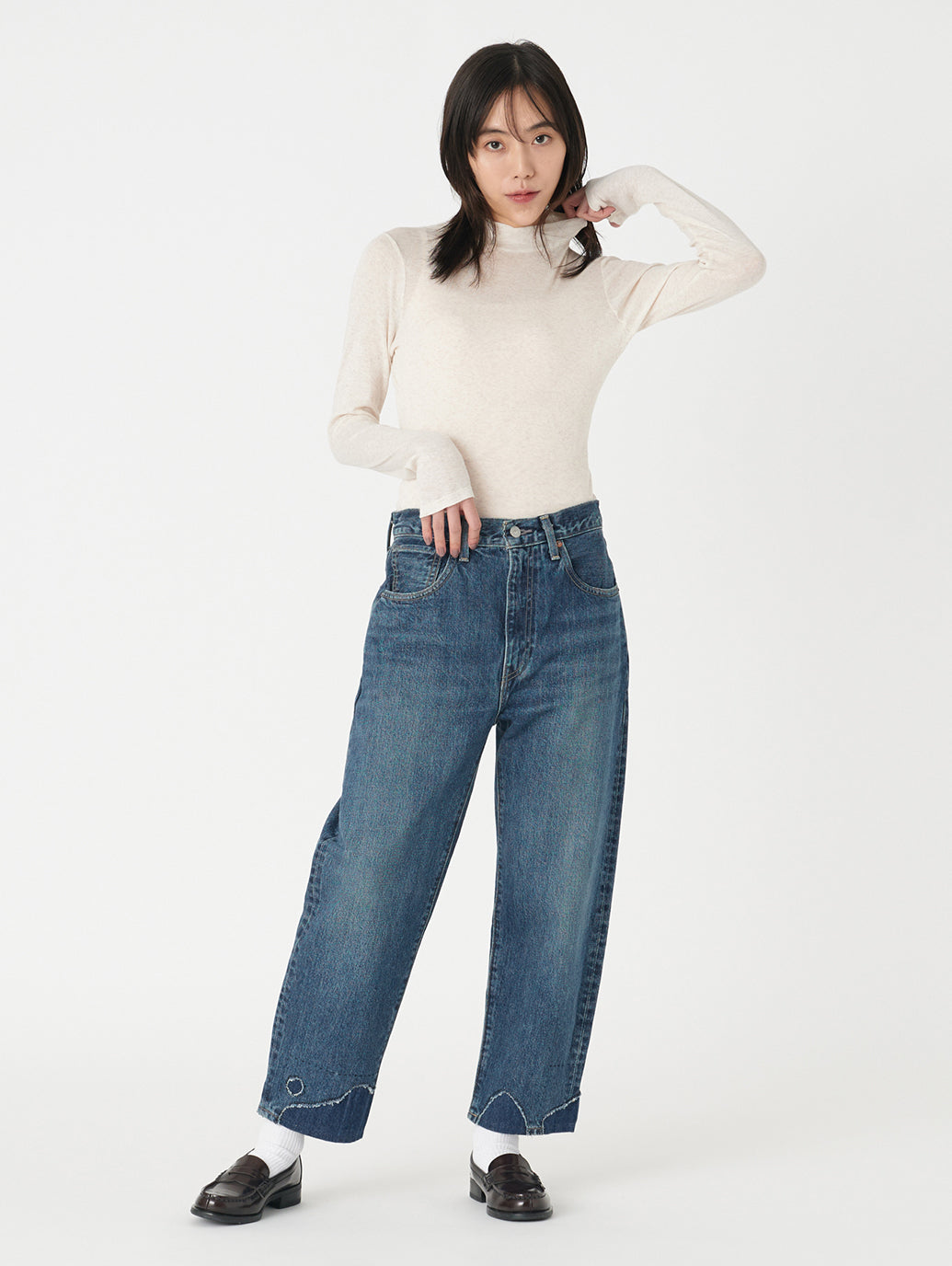 バレルジーンズ ミディアムインディゴ MADE IN JAPAN