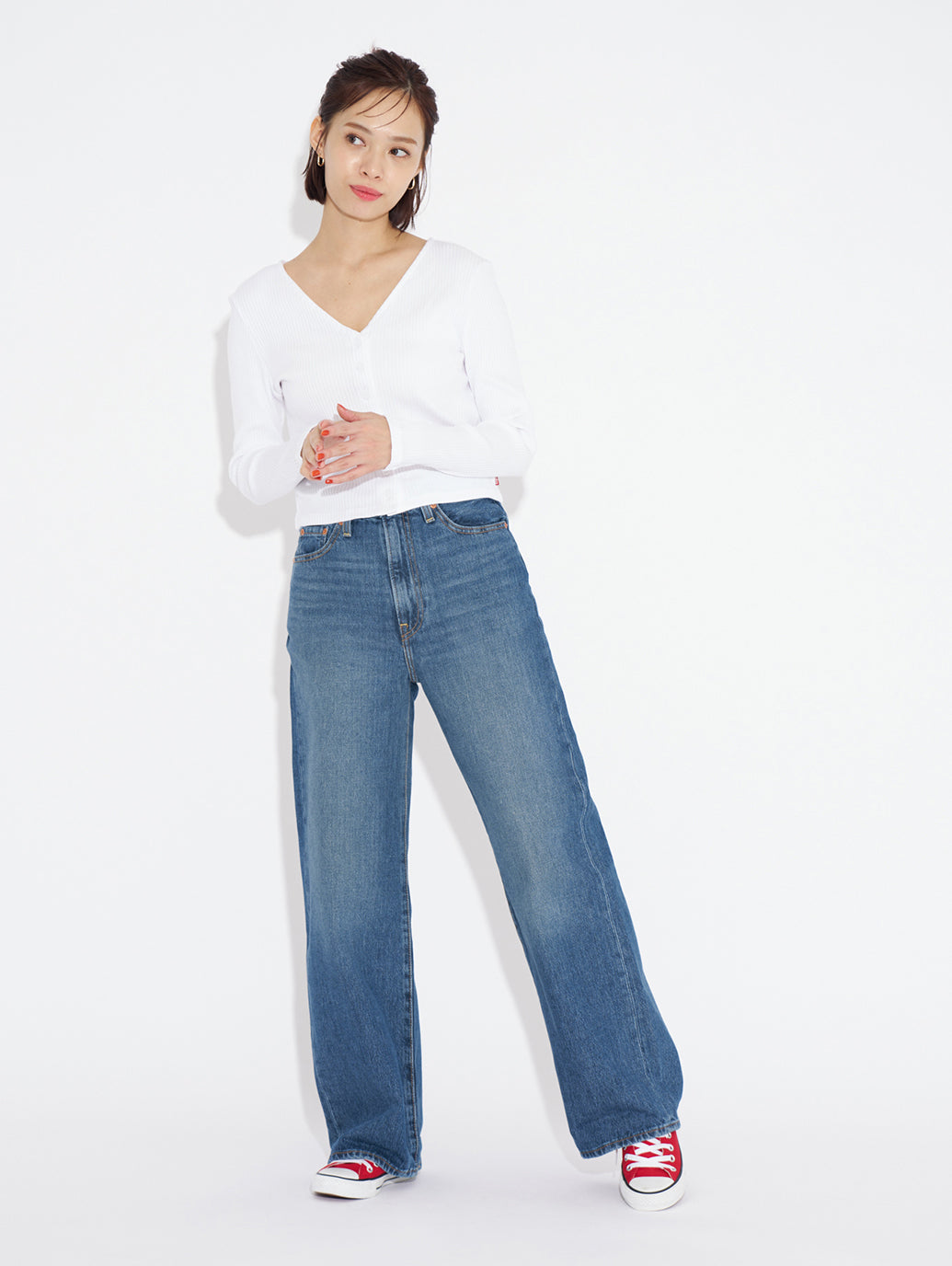 ロングスリーブシャツ ホワイト MONICA