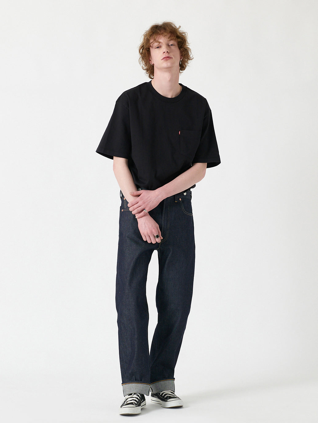 ヘビーウェイト ポケット Tシャツ ブラック MINERAL BLACK