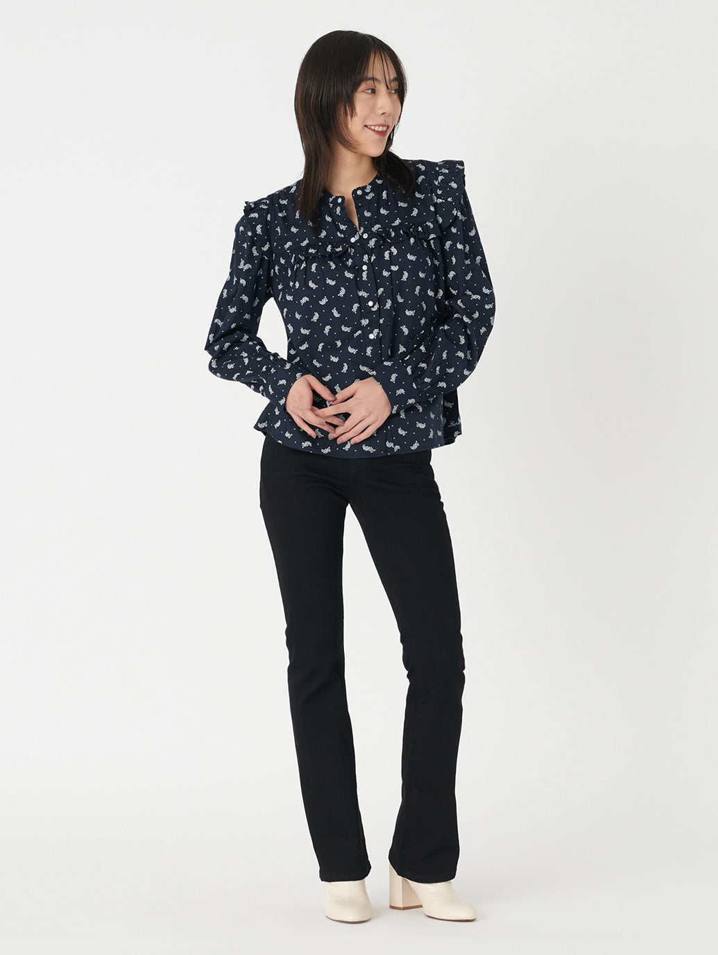 GIANNA ブラウスシャツ ブルー SAWYER PAISLEY SUGAR