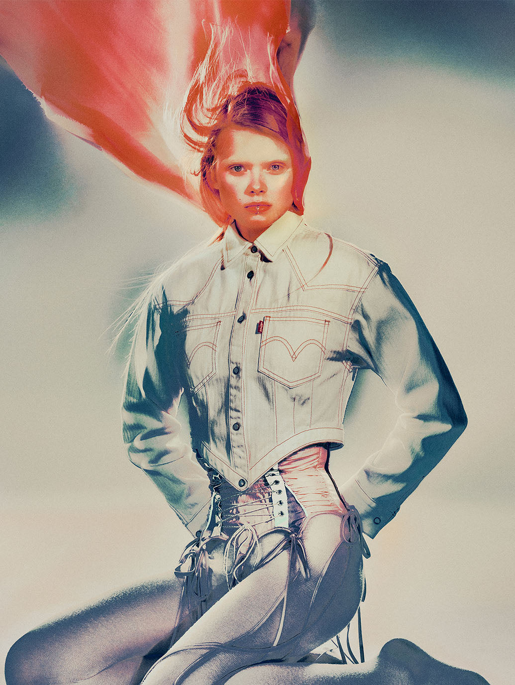 LEVI’S® x ADSB ANDERSSON BELL CINCHED ブラウス ホワイト