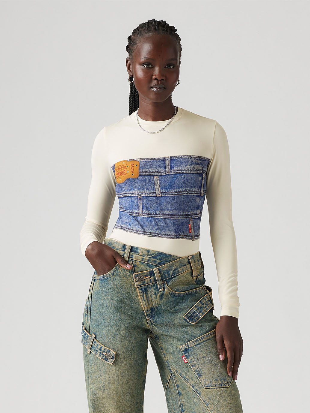 LEVI’S® x ADSB ANDERSSON BELL KNIT トップス ブルー