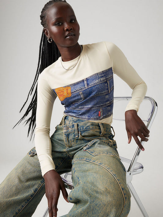 LEVI’S® x ADSB ANDERSSON BELL KNIT トップス ブルー