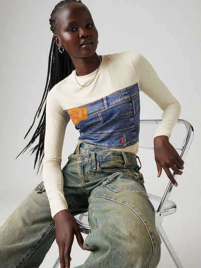 LEVI’S® x ADSB ANDERSSON BELL KNIT トップス ブルー