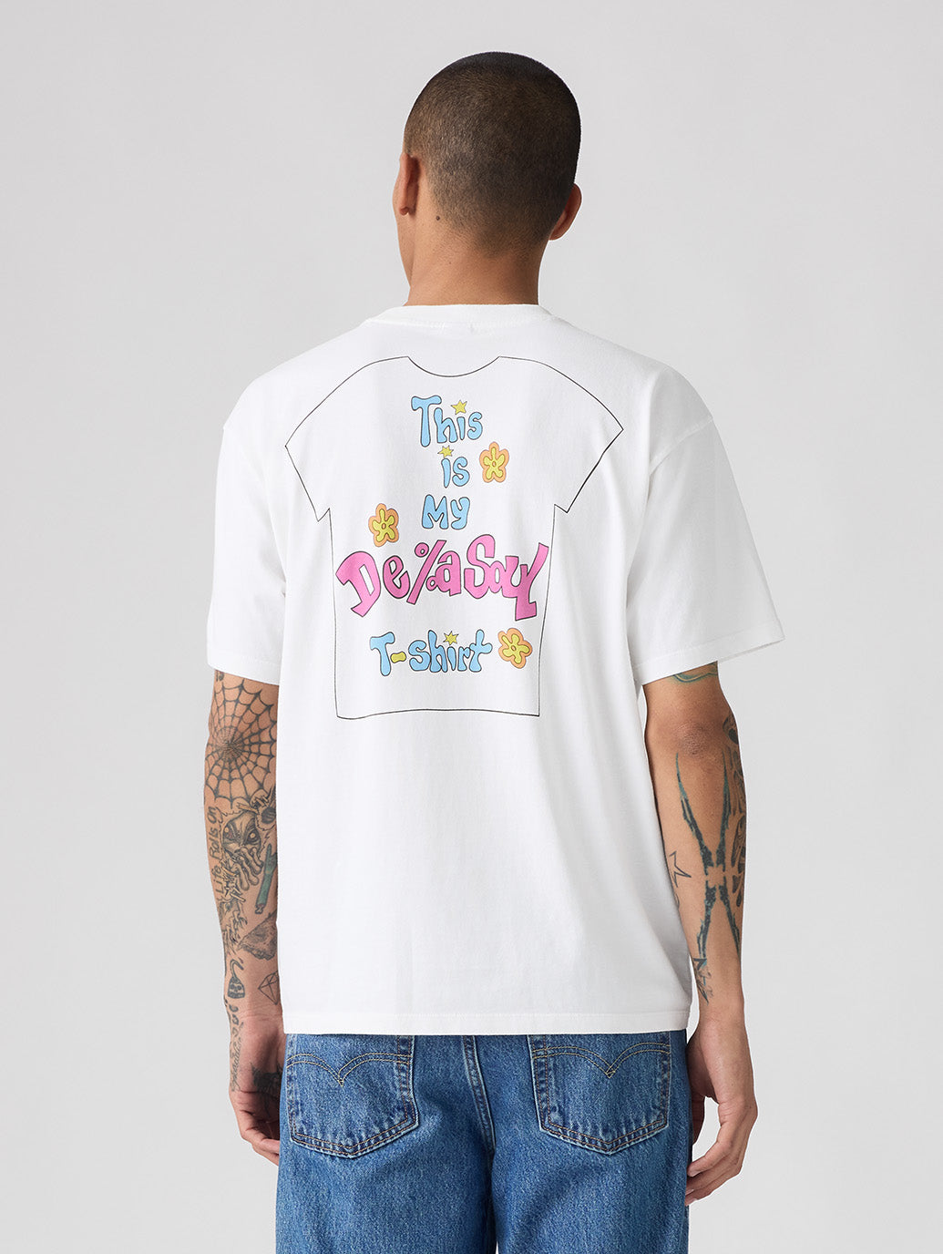DE LA SOUL_FRONT BACK TEE WHITE +