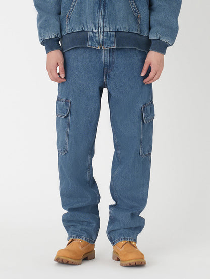 568™ ルーズストレート カーゴ ブルー GET INV