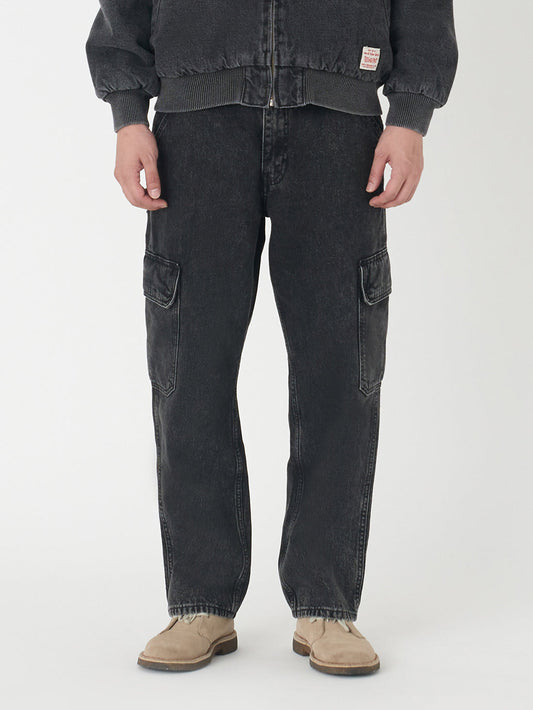 568™ ルーズストレート カーゴ ブラック DARKLY