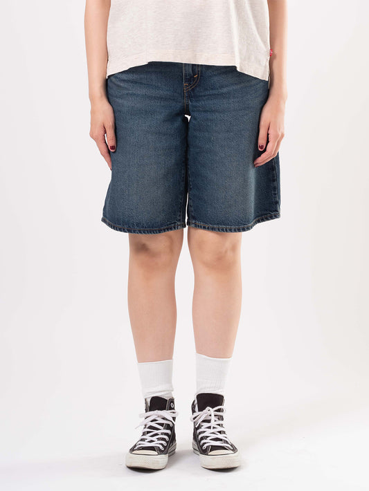 BAGGY DAD ジーンズ ショート ダークインディゴ