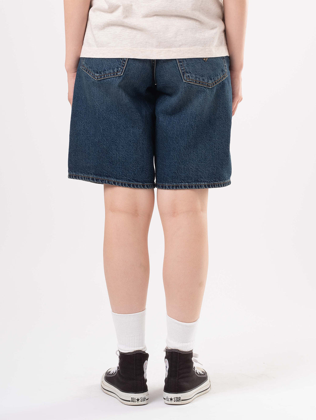 BAGGY DAD ジーンズ ショート ダークインディゴ