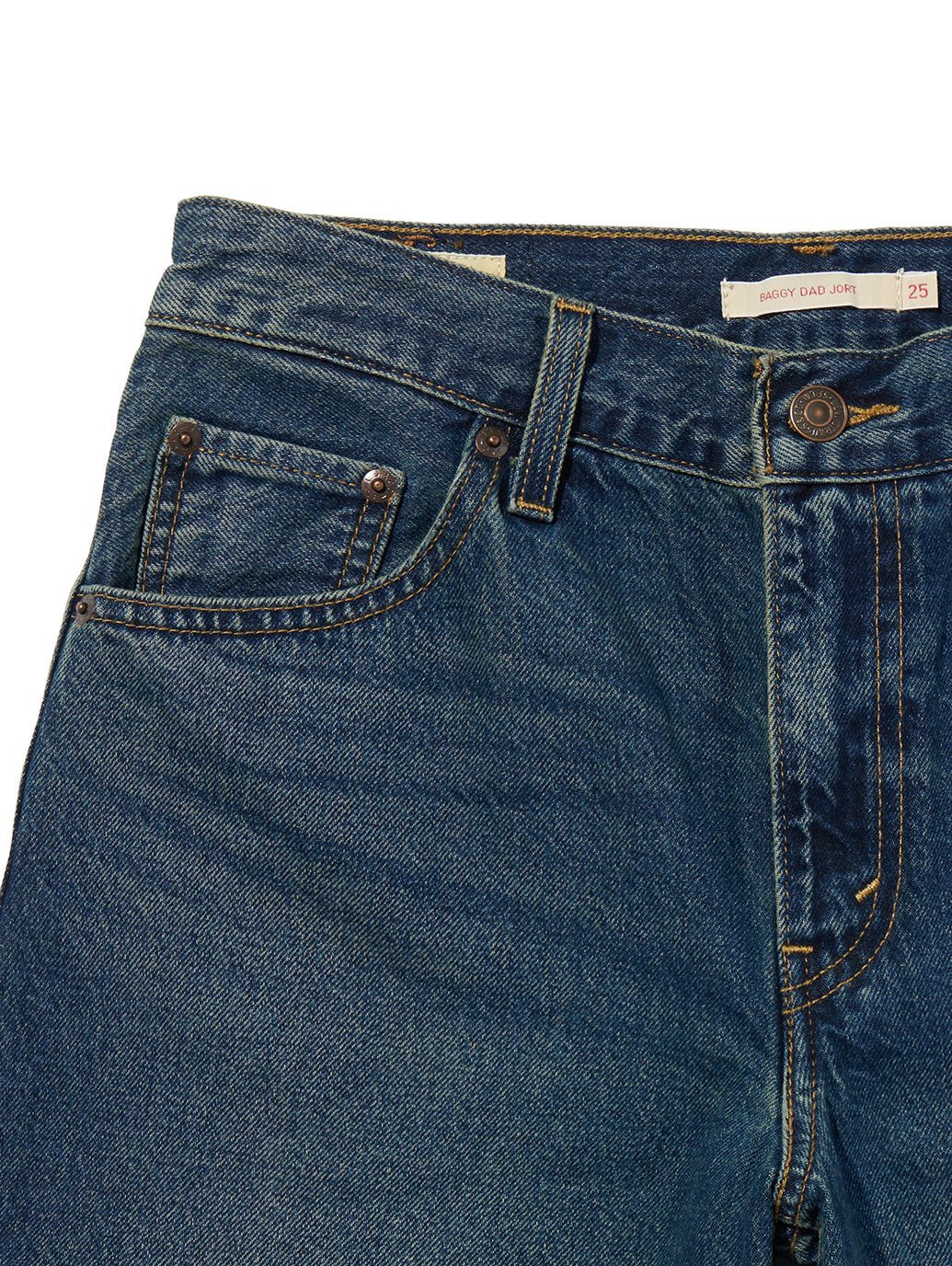 BAGGY DAD ジーンズ ショート ダークインディゴ