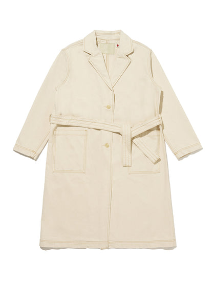 サープラス トレンチコート ホワイト SOFT ECRU MADE OF JAPAN
