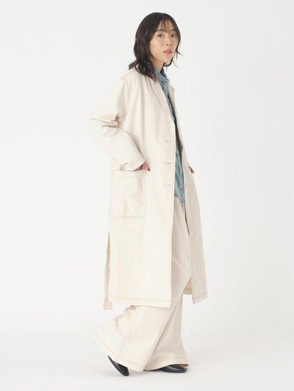 サープラス トレンチコート ホワイト SOFT ECRU MADE OF JAPAN