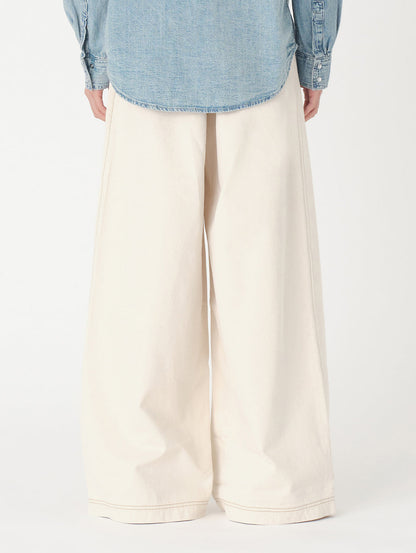 PLEATED トラウザー ホワイト SOFT ECRU MADE OF JAPAN