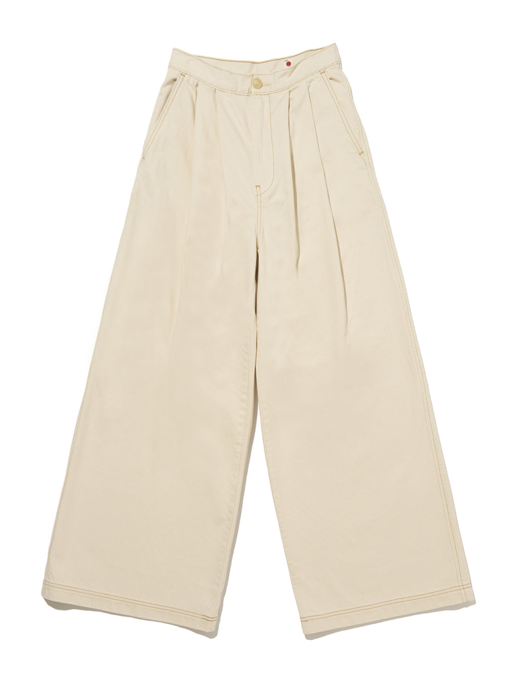 PLEATED トラウザー ホワイト SOFT ECRU MADE OF JAPAN