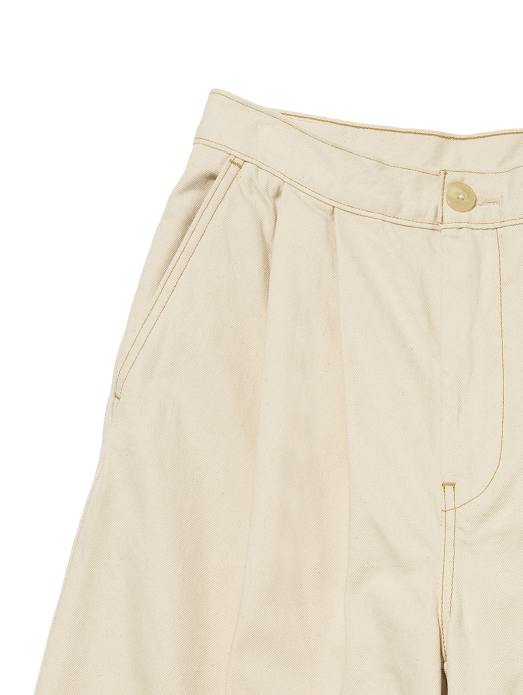 PLEATED トラウザー ホワイト SOFT ECRU MADE OF JAPAN