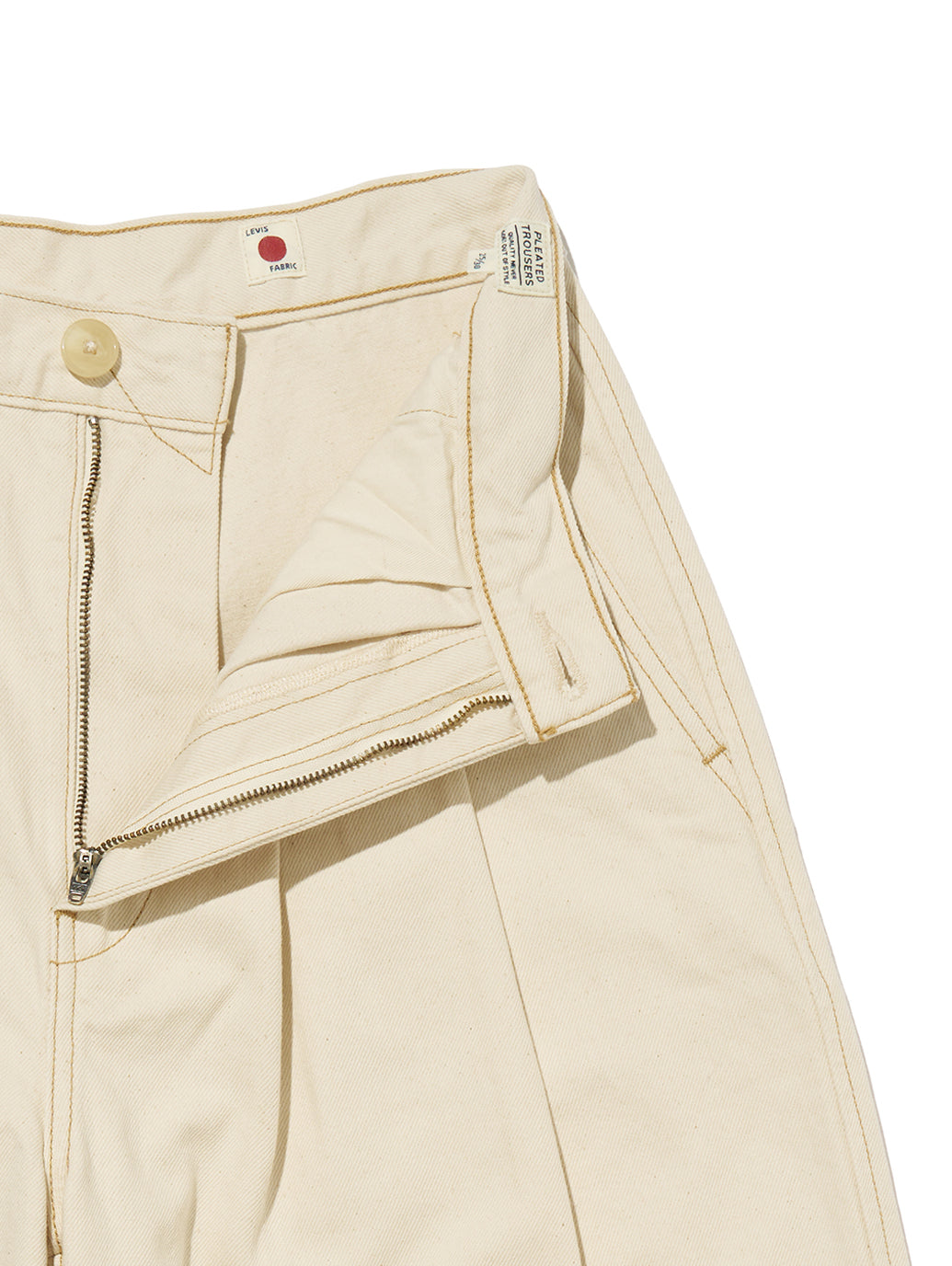 PLEATED トラウザー ホワイト SOFT ECRU MADE OF JAPAN