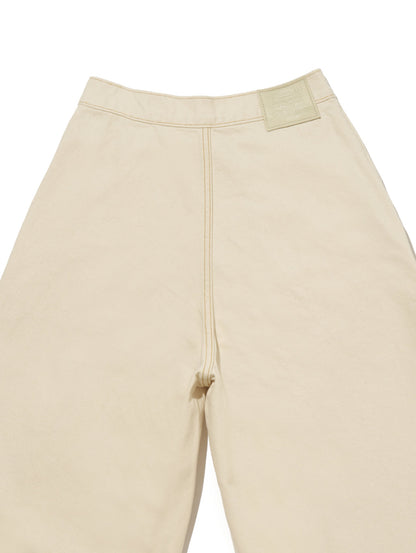 PLEATED トラウザー ホワイト SOFT ECRU MADE OF JAPAN