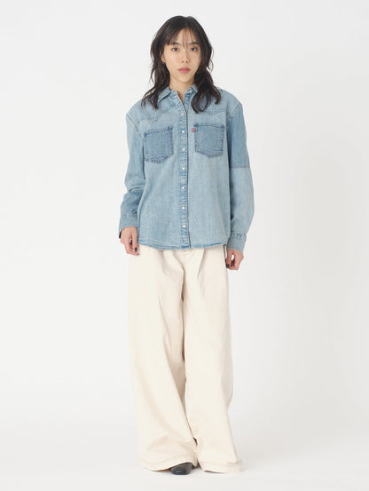 PLEATED トラウザー ホワイト SOFT ECRU MADE OF JAPAN