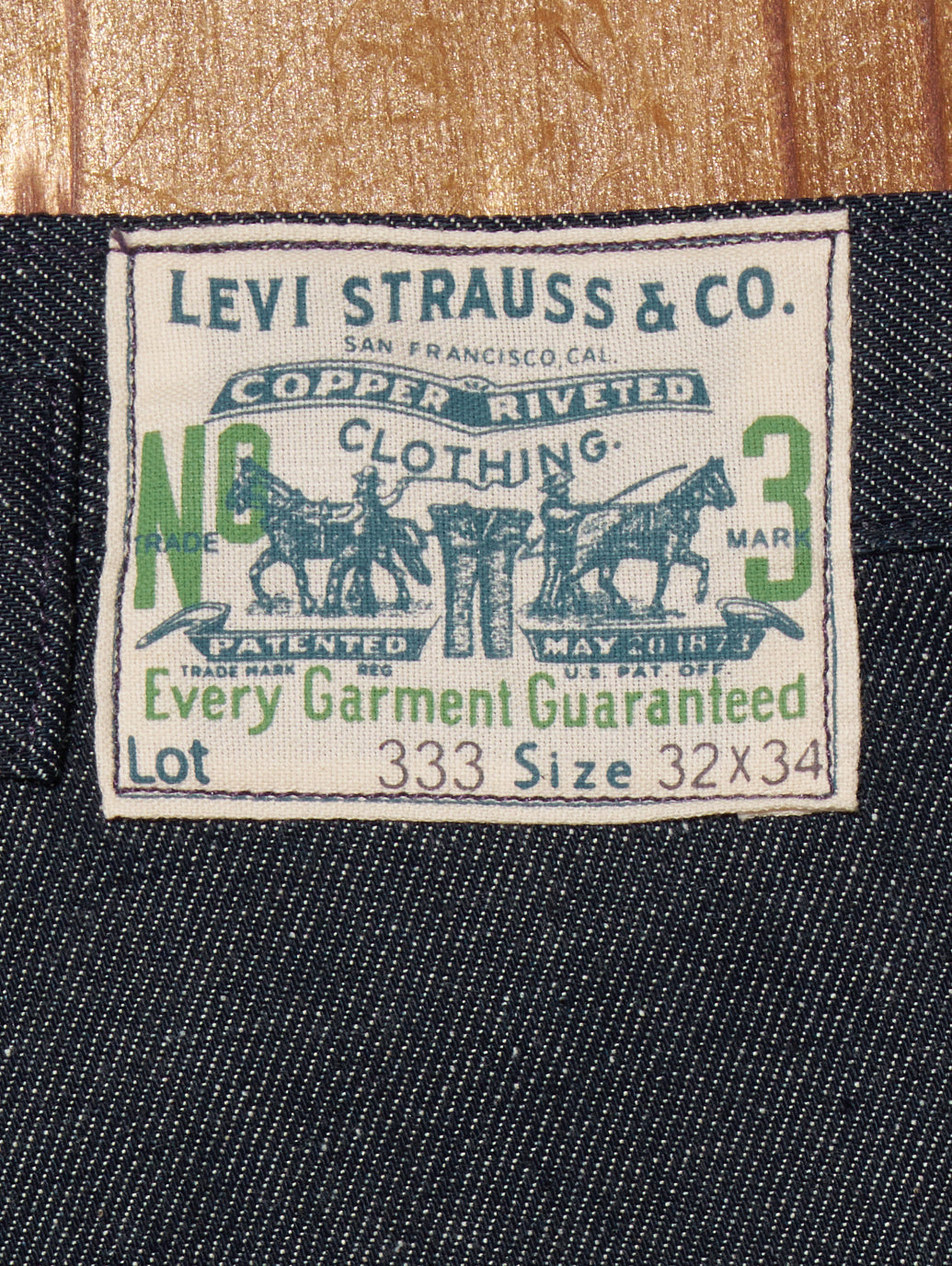 LIMITED EDITION LEVI'S® VINTAGE CLOTHING 1910 LOT 333 ジーンズ