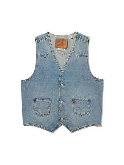 デニム ベスト ミディアムインディゴ