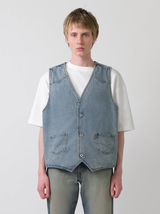 デニム ベスト ミディアムインディゴ