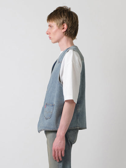 デニム ベスト ミディアムインディゴ