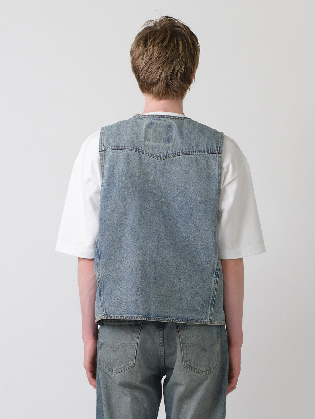 デニム ベスト ミディアムインディゴ
