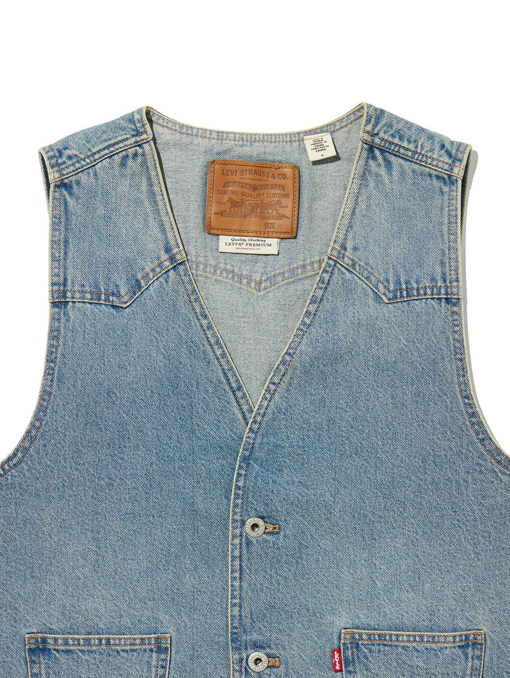 デニム ベスト ミディアムインディゴ