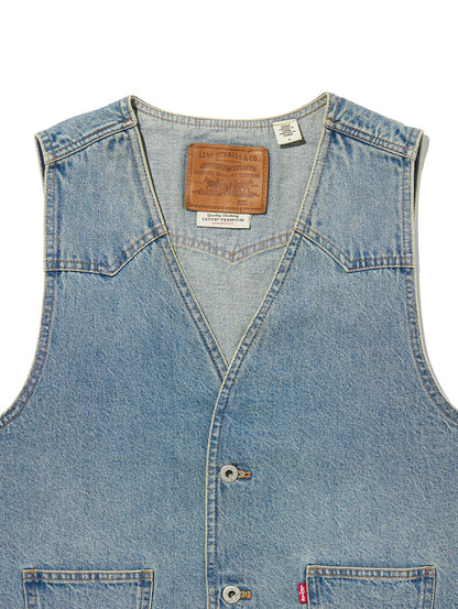 デニム ベスト ミディアムインディゴ