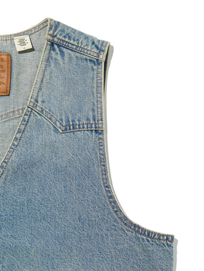 デニム ベスト ミディアムインディゴ