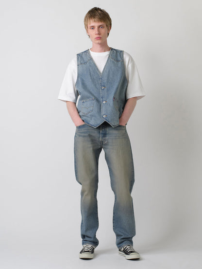 デニム ベスト ミディアムインディゴ