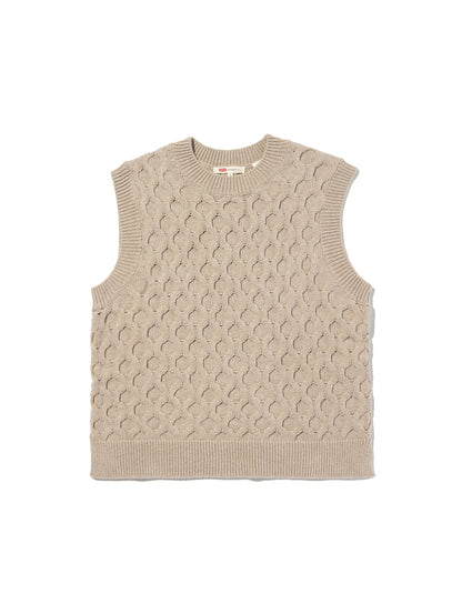 ケーブルニット ベスト