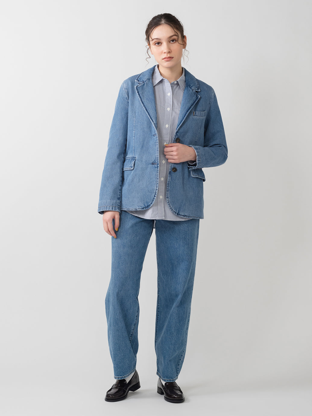 リラックスフィット ブレザー ミディアムインディゴ