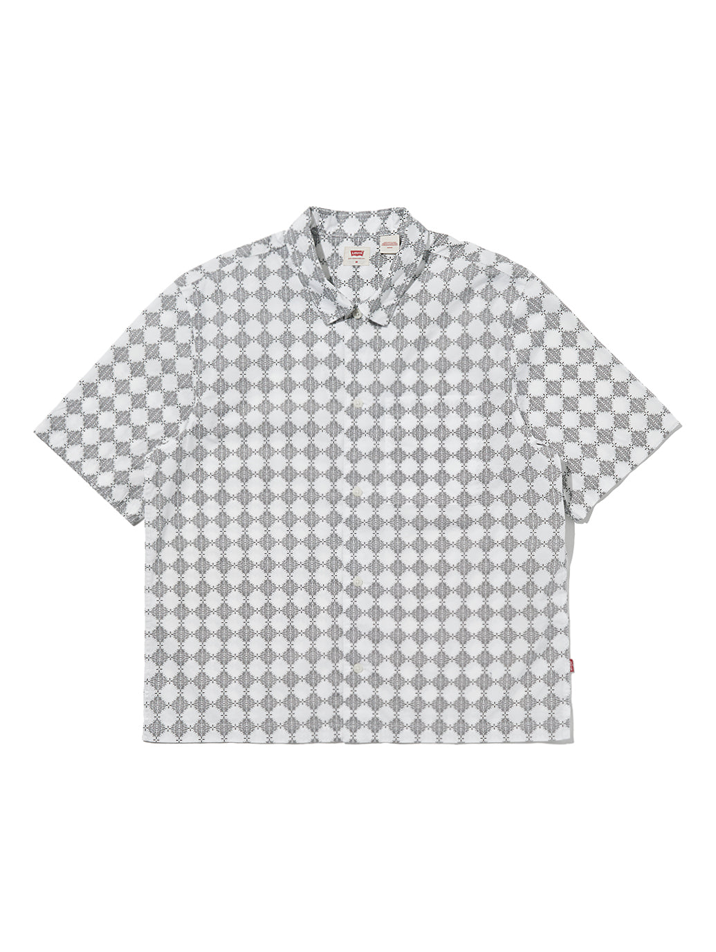 オープンカラー ボックスシャツ