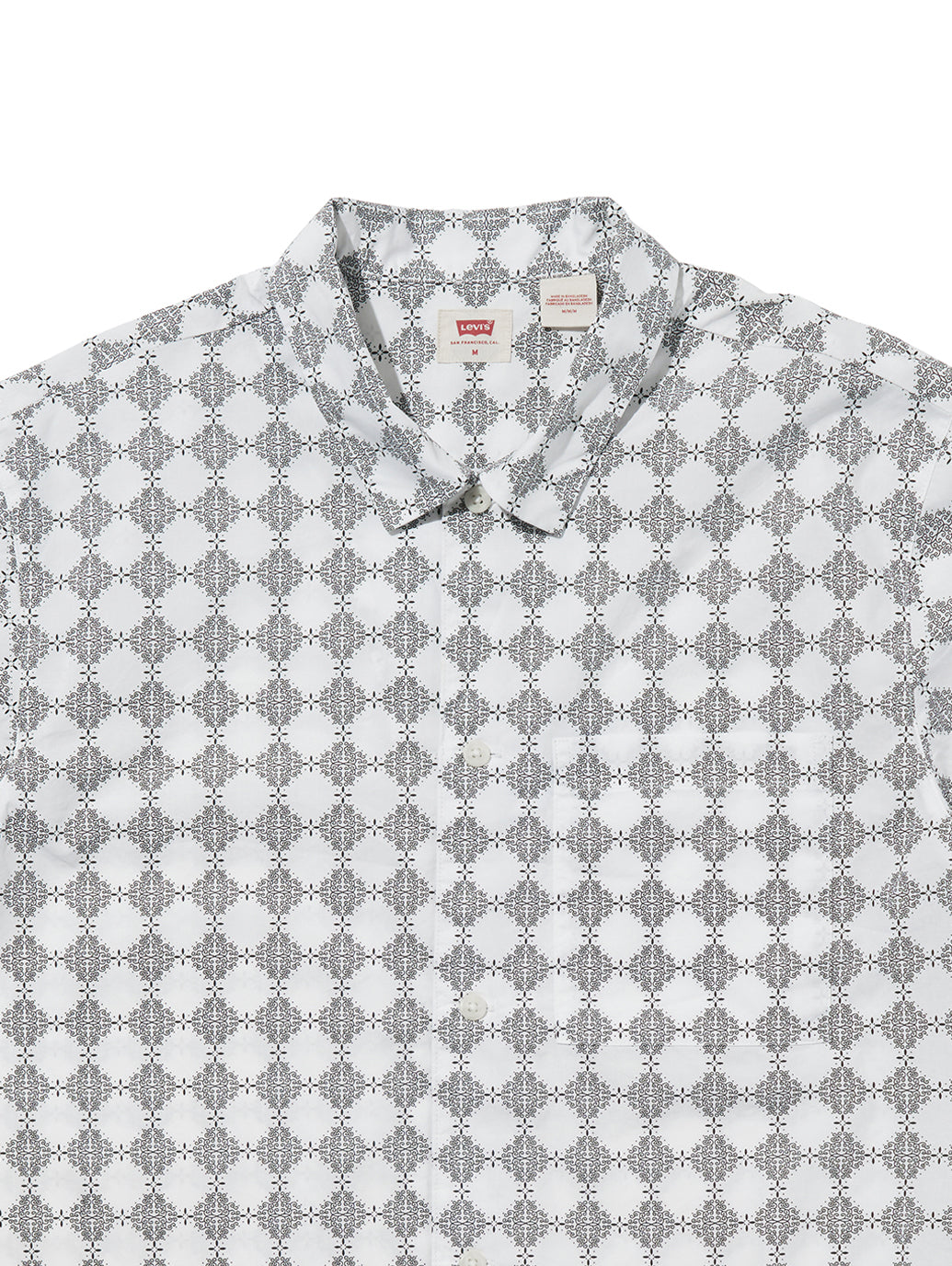 オープンカラー ボックスシャツ