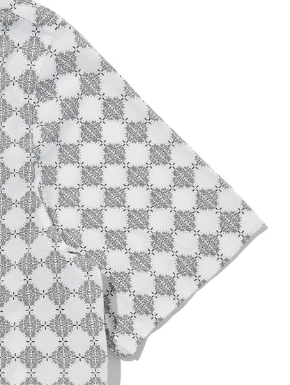 オープンカラー ボックスシャツ